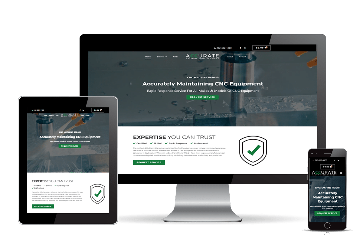 Accurate Machine Tool company logo