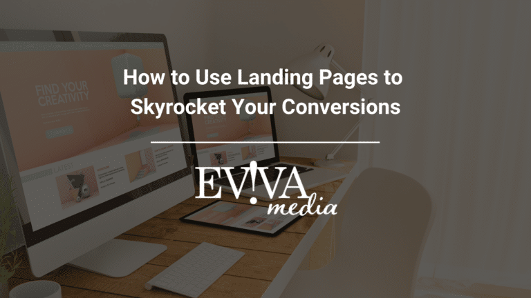 Website Landing Pages on Desktop and Laptop computer on desk