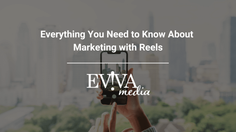 woman taking photo with phone, marketing with reels