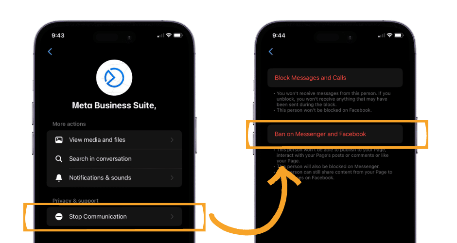 how to block someone from messaging your facebook page on mobile
